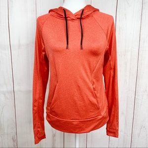 Zella Orange Athletic Workout Pullover Hoodie
